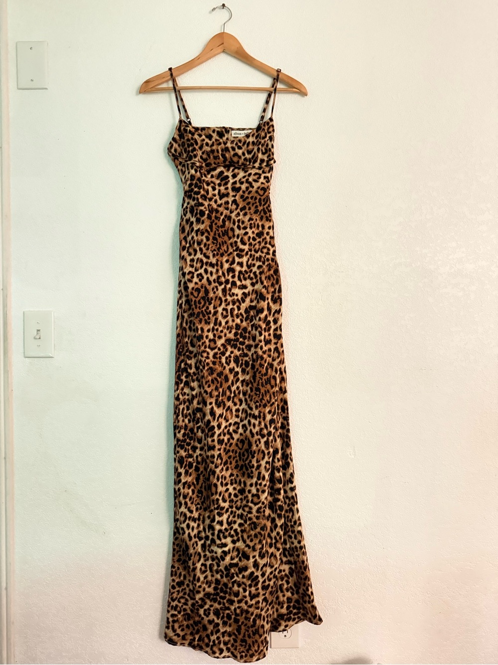 Leopard-Print Slip Maxi Dress
